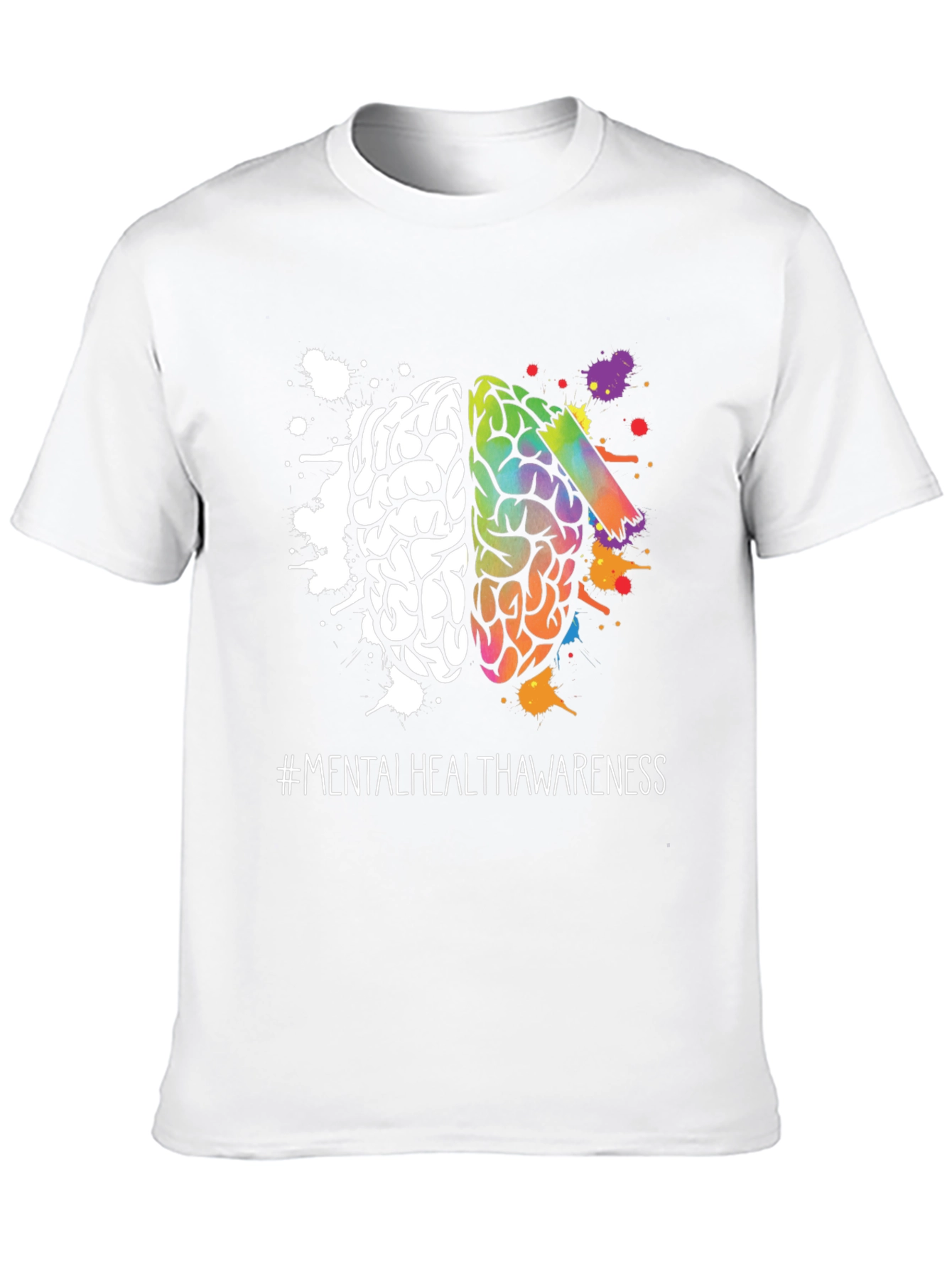 Mental Health Awareness T-Shirt Brain Graphic