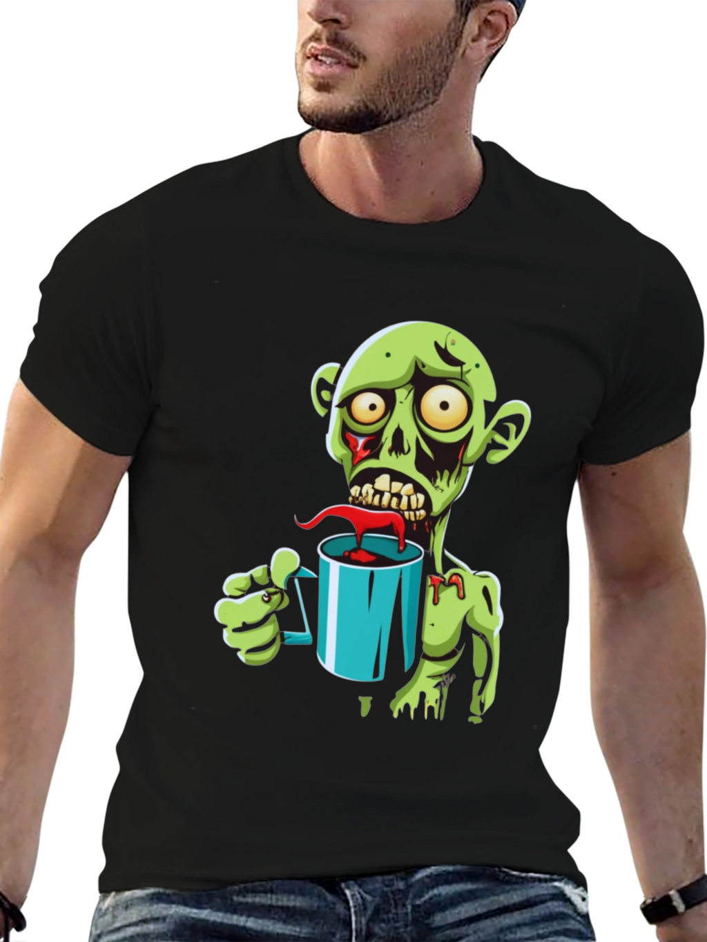Zombie Coffee Lover Graphic Tee