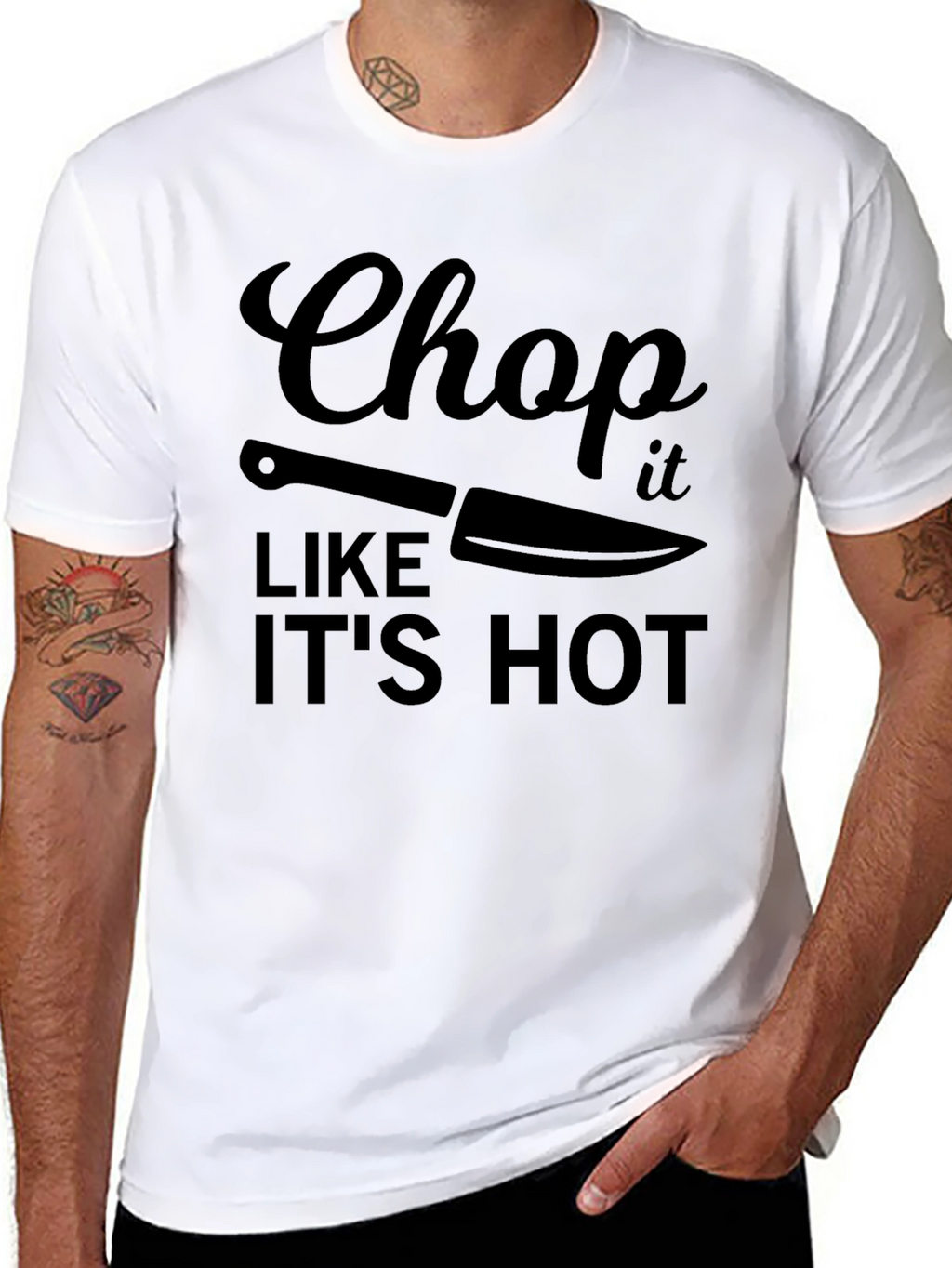 Chop It Like Its Hot Black T-Shirt