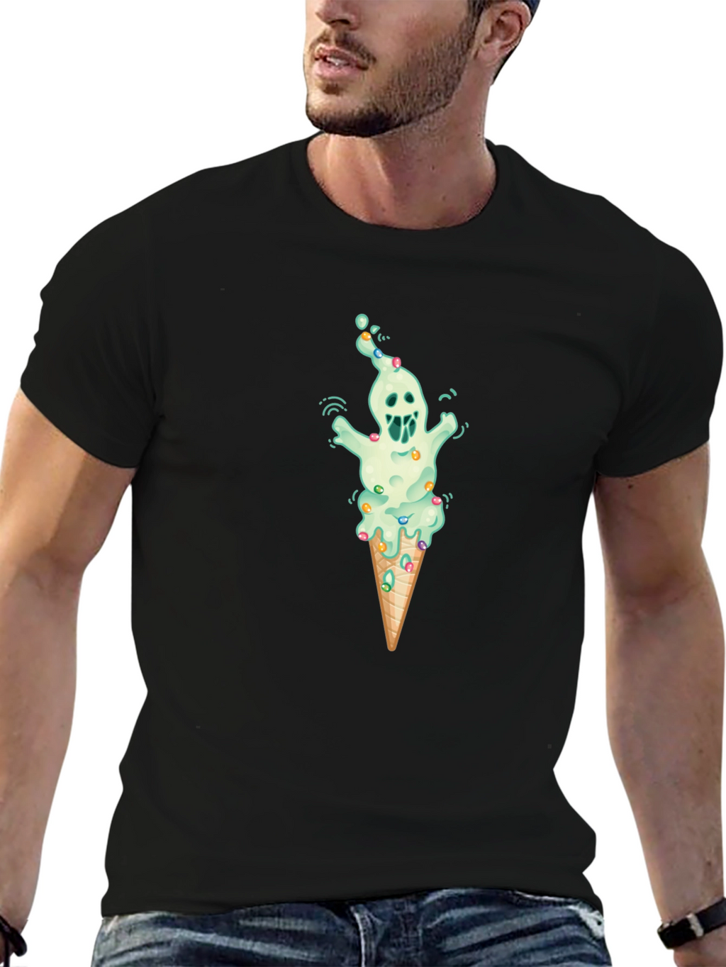Ice Cream Ghost Graphic Tee