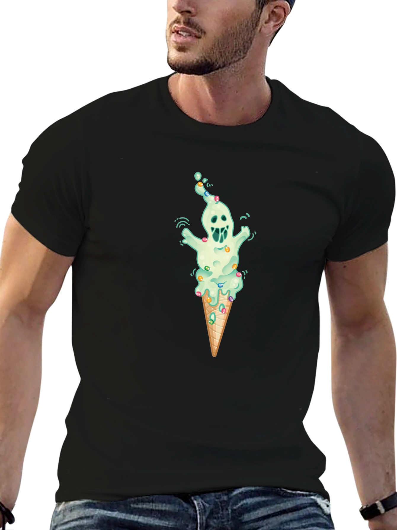 Ice Cream Ghost Graphic Tee