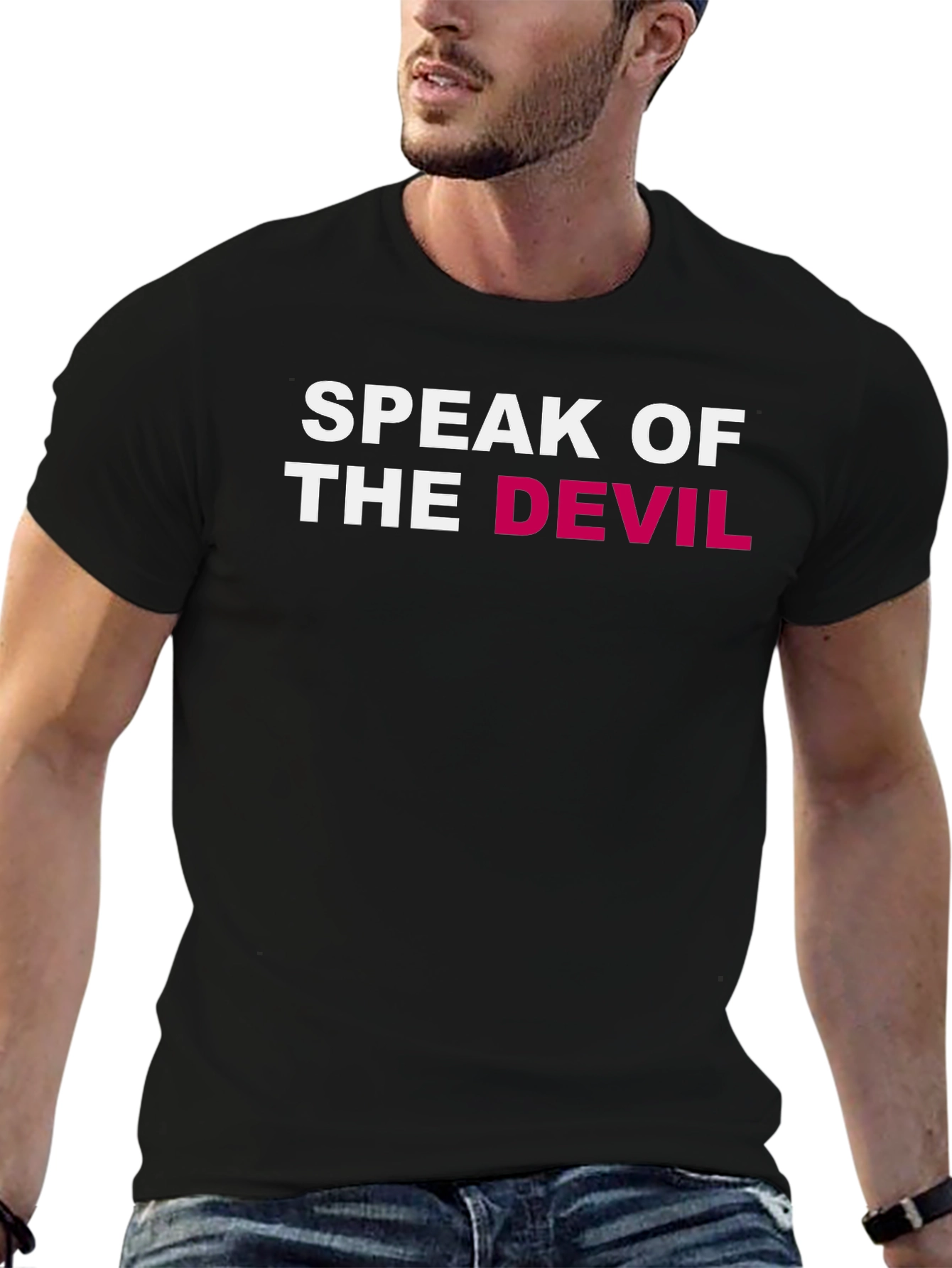 Speak of the Devil Graphic Tee - Black