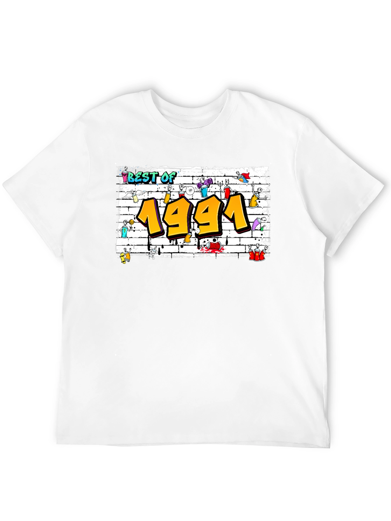 Best of 1991 Graffiti Style Black T-Shirt