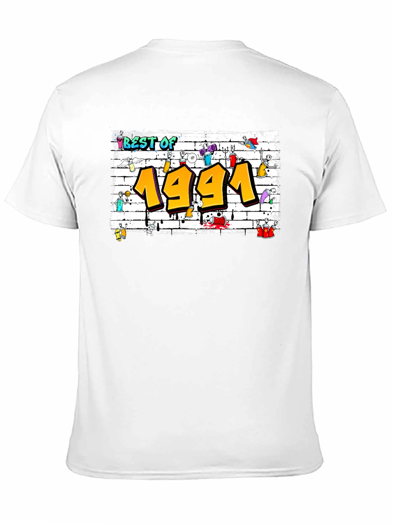 Best of 1991 Graffiti Style Black T-Shirt
