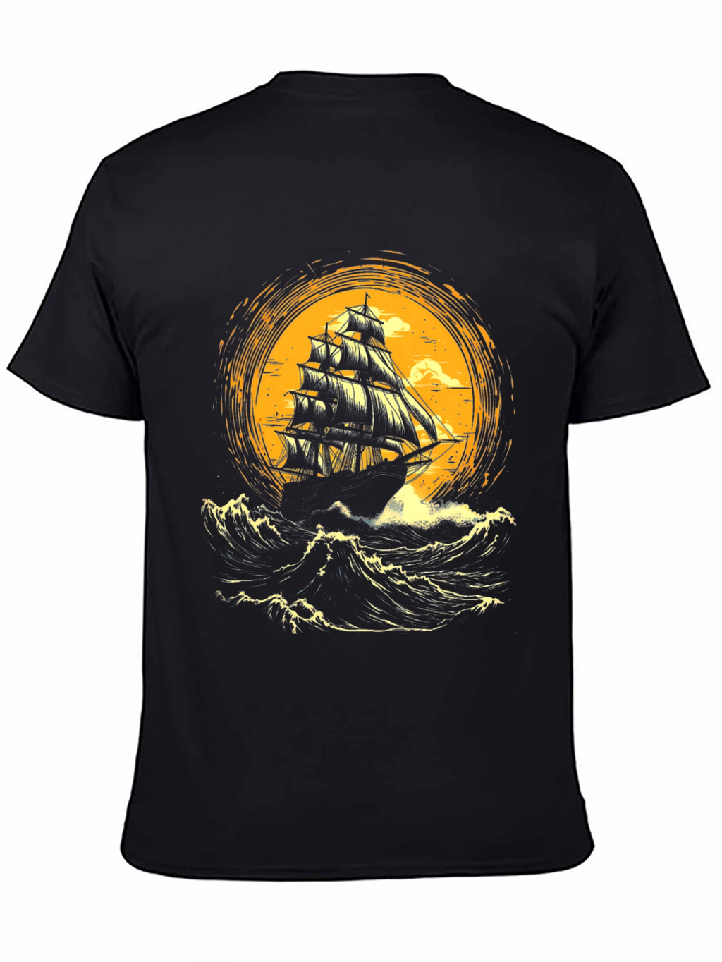 Sailing Ship Graphic Tee - Bold Nautical Design