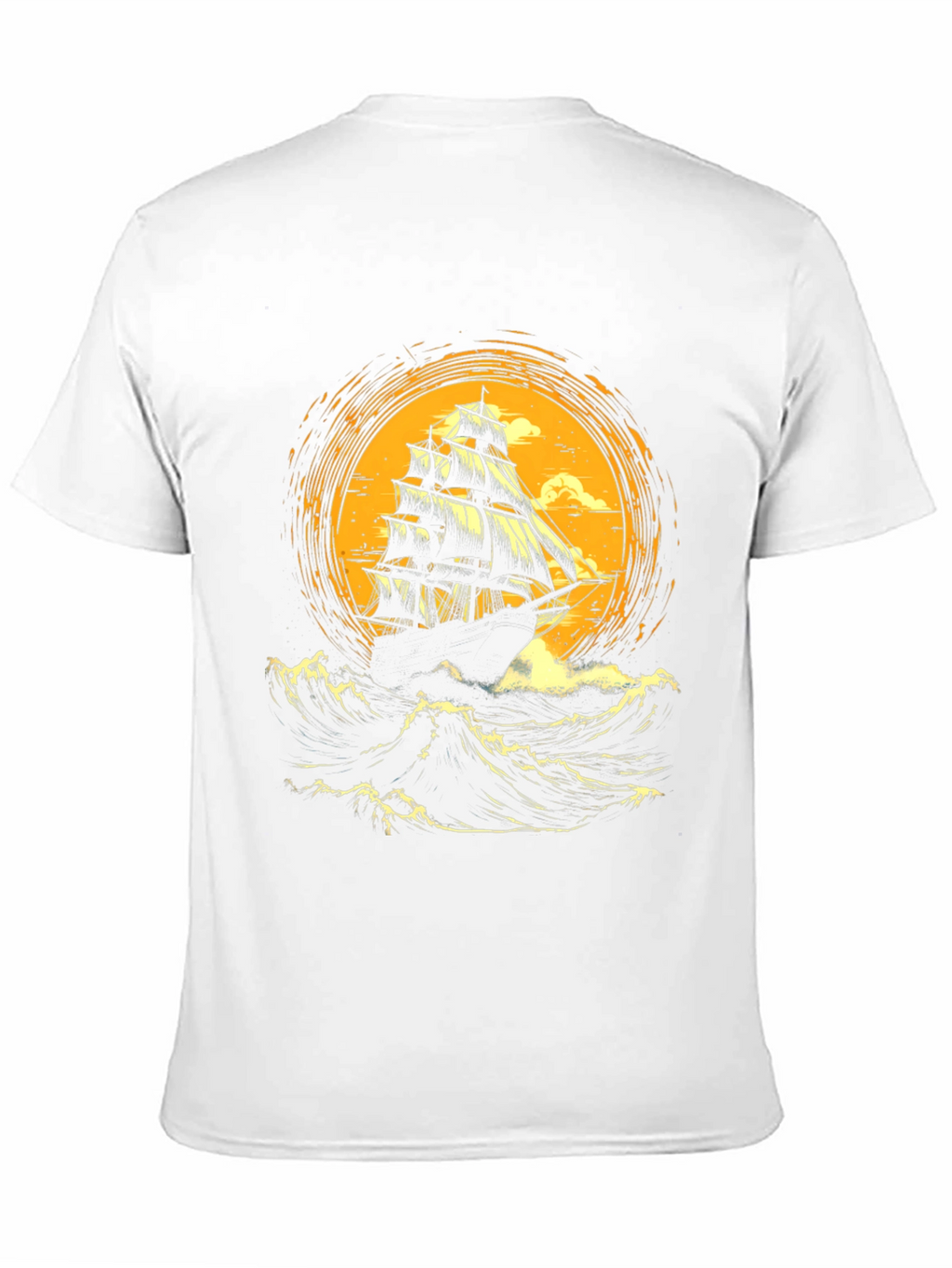 Sailing Ship Graphic Tee - Bold Nautical Design