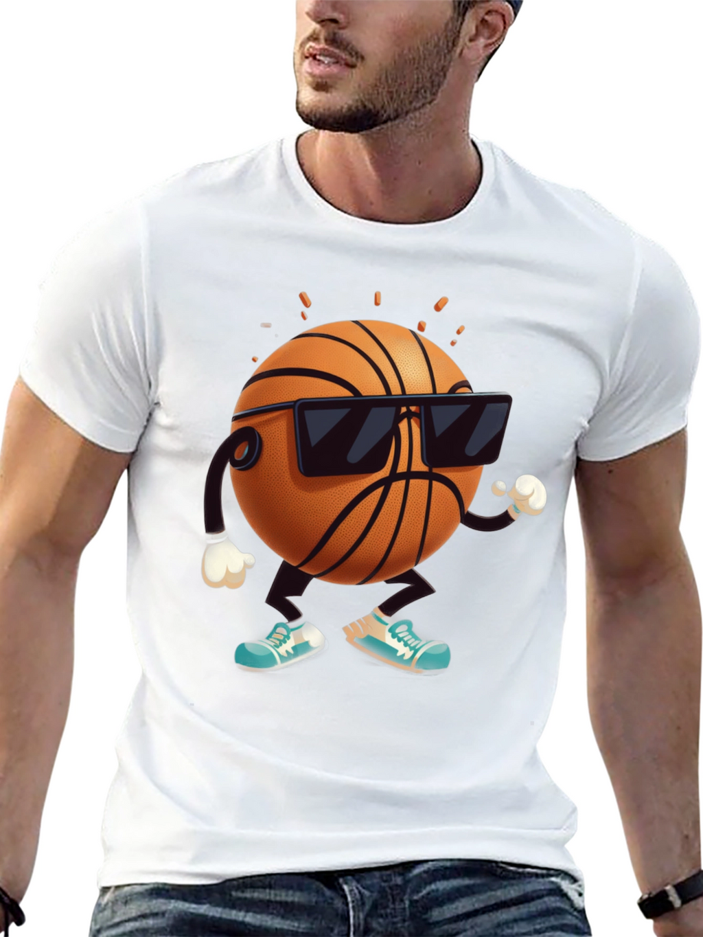 Cool Basketball Graphic T-Shirt