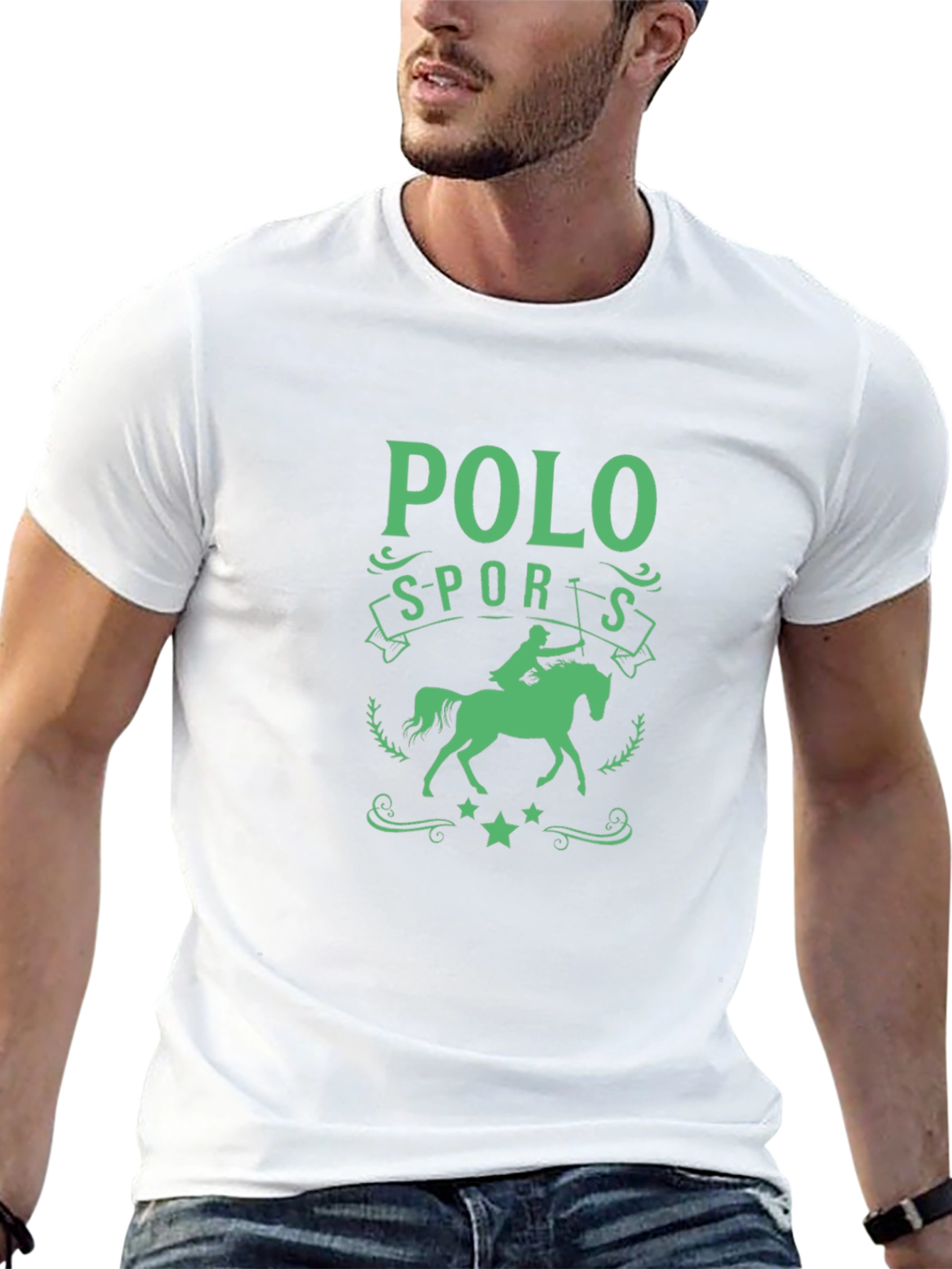 Polo Sports Graphic Tee - Equestrian Style
