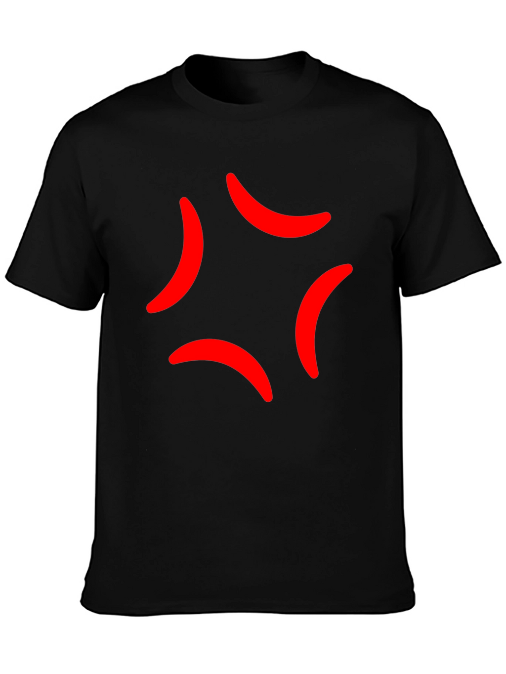 Anger Mark Emoji Black T-Shirt