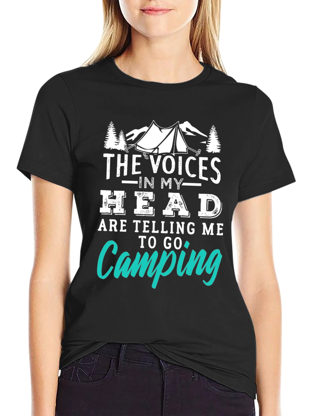 Camping Humor T-Shirt: Voices in My Head Tee