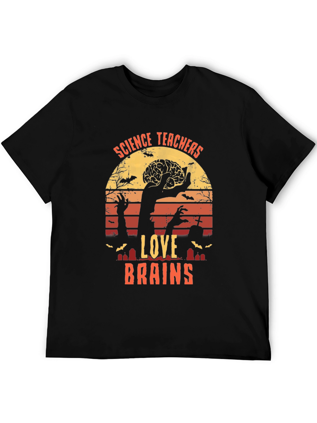 Science Teachers Love Brains Halloween T-Shirt