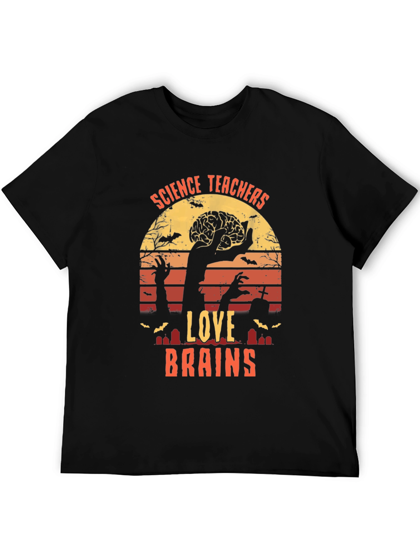 Science Teachers Love Brains Halloween T-Shirt