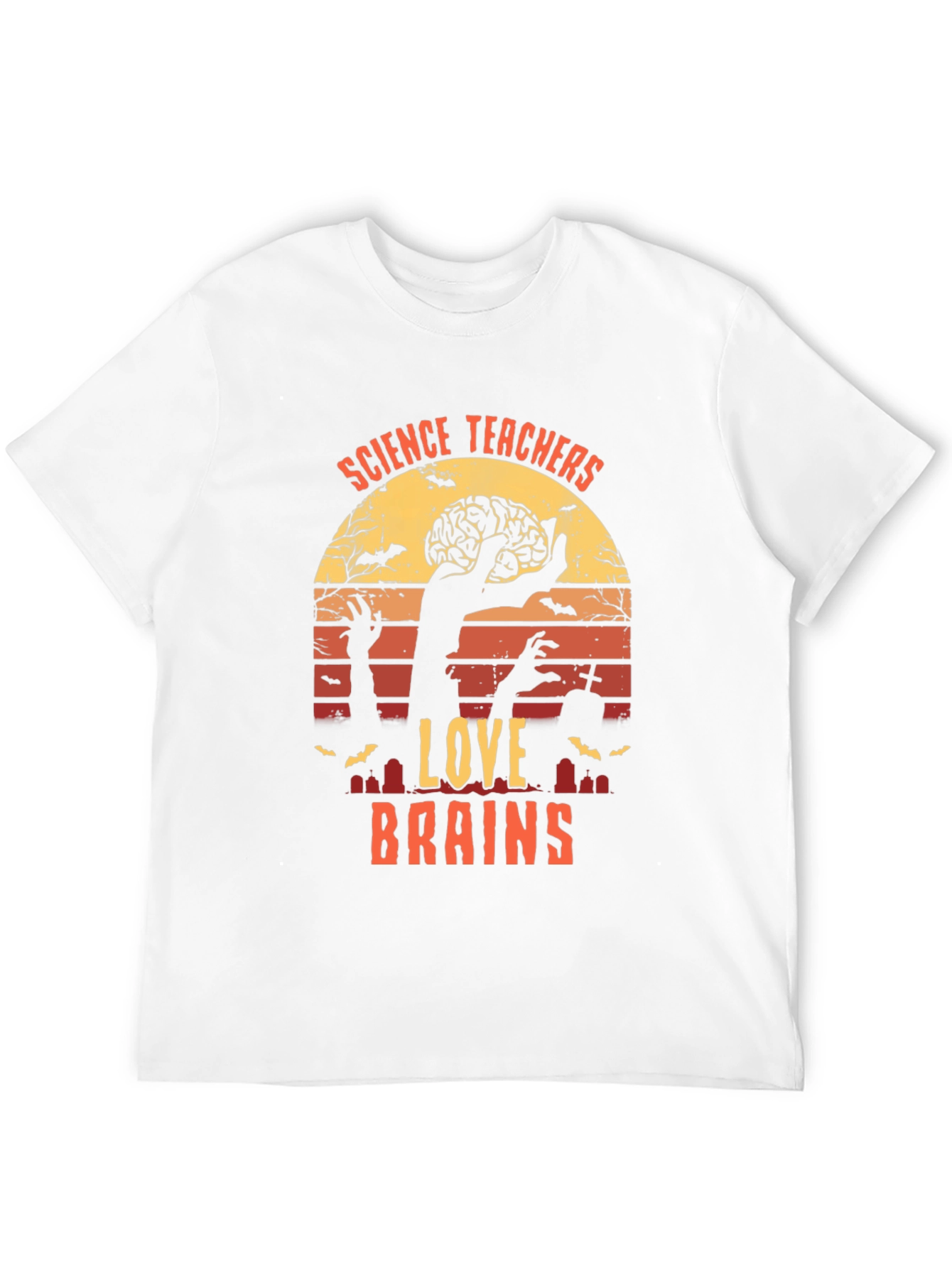 Science Teachers Love Brains Halloween T-Shirt