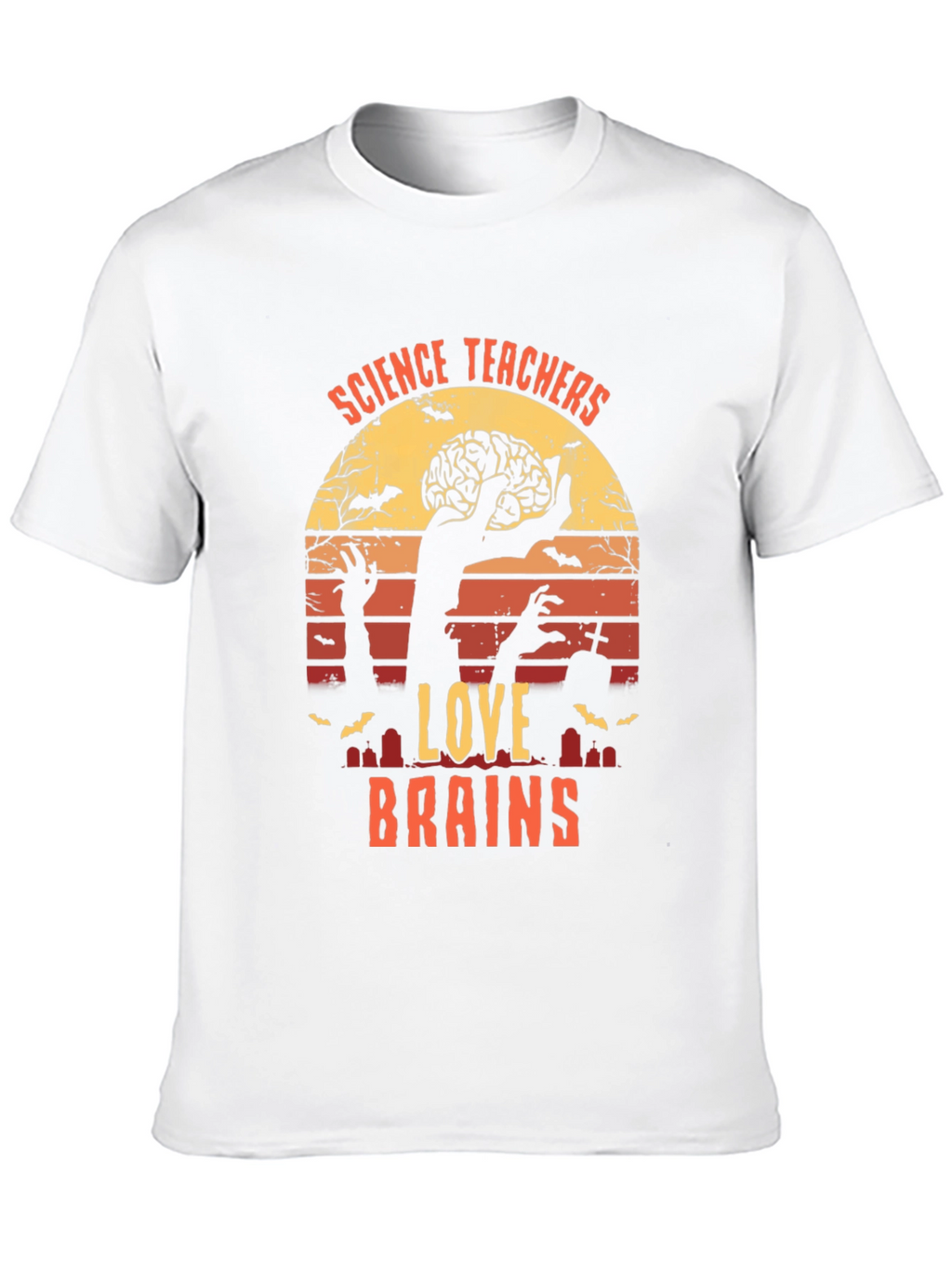 Science Teachers Love Brains Halloween T-Shirt