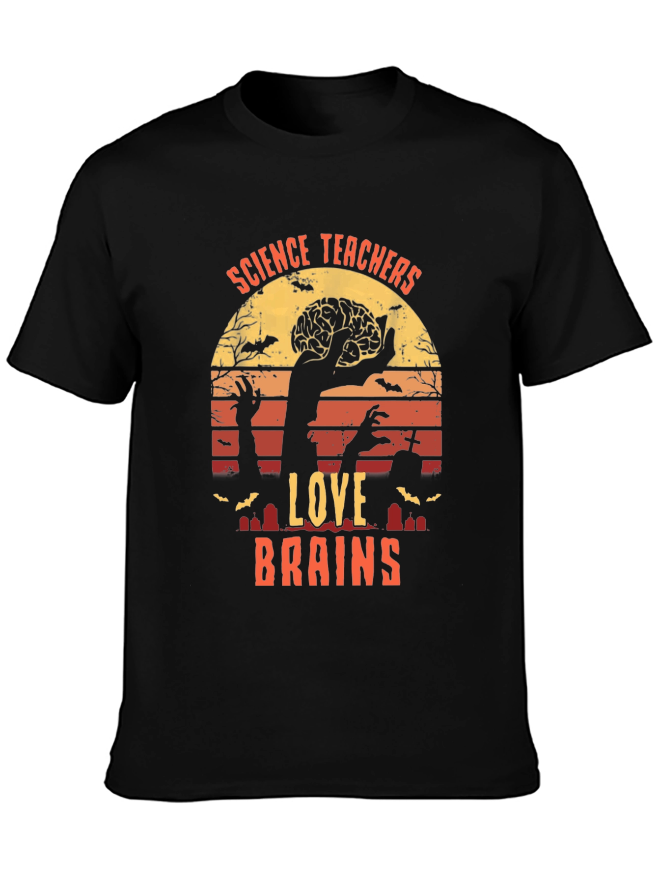 Science Teachers Love Brains Halloween T-Shirt