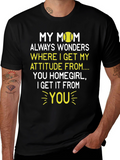 My Mom Attitude Softball T-Shirt - Homegirl Tee