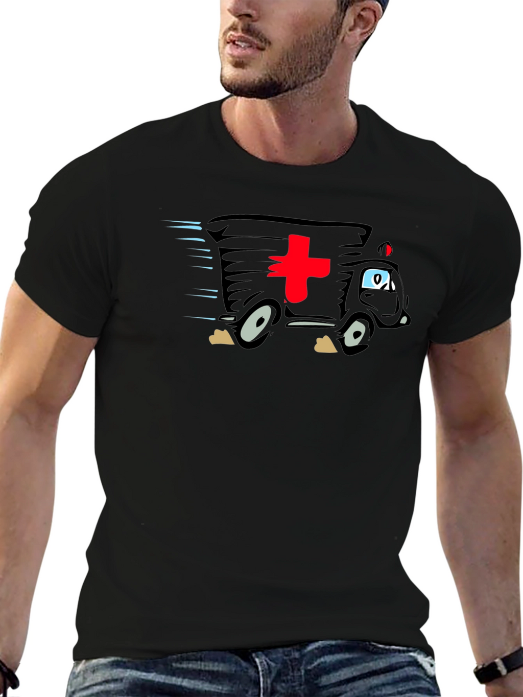 Funny Cartoon Ambulance T-Shirt - Medical Humor Tee
