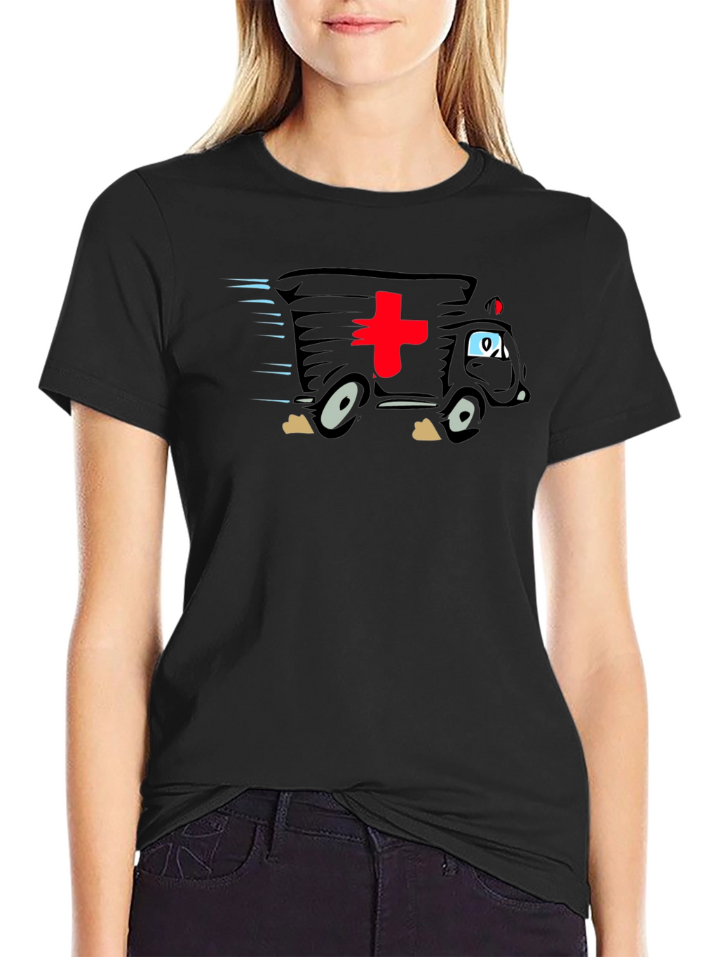 Funny Cartoon Ambulance T-Shirt - Medical Humor Tee
