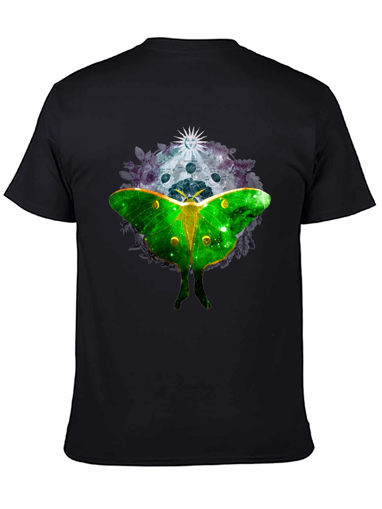 Luna Moth Moon Phases Graphic Tee