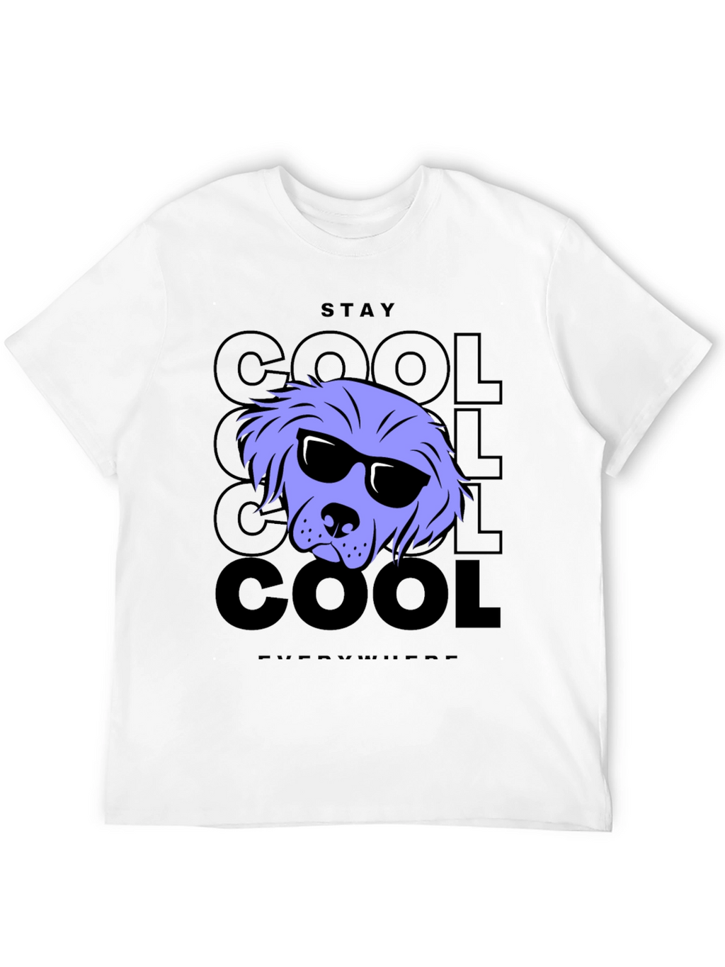 Stay Cool Dog Graphic Tee - Black