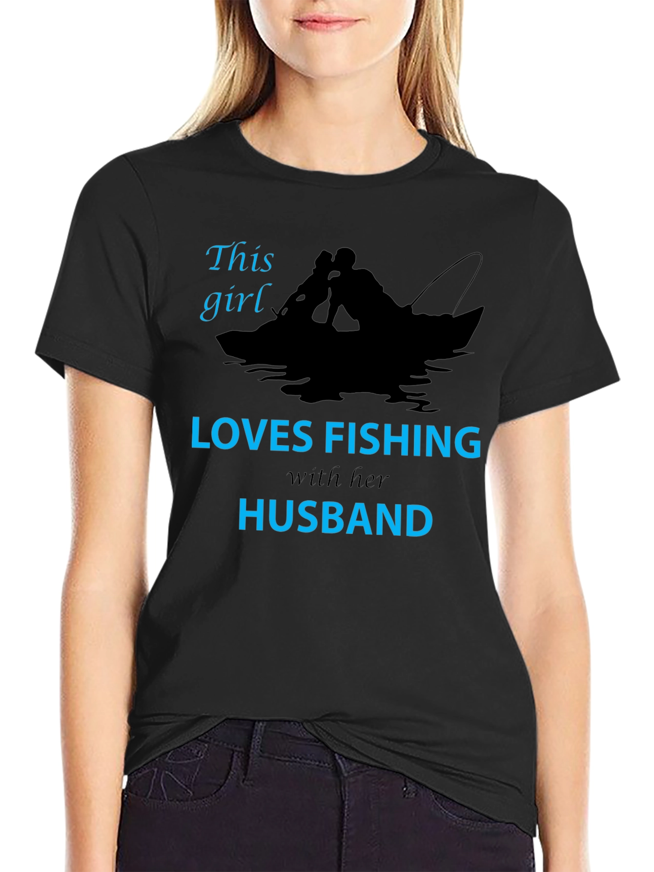 This Girl Loves Fishing with Her Husband T-Shirt