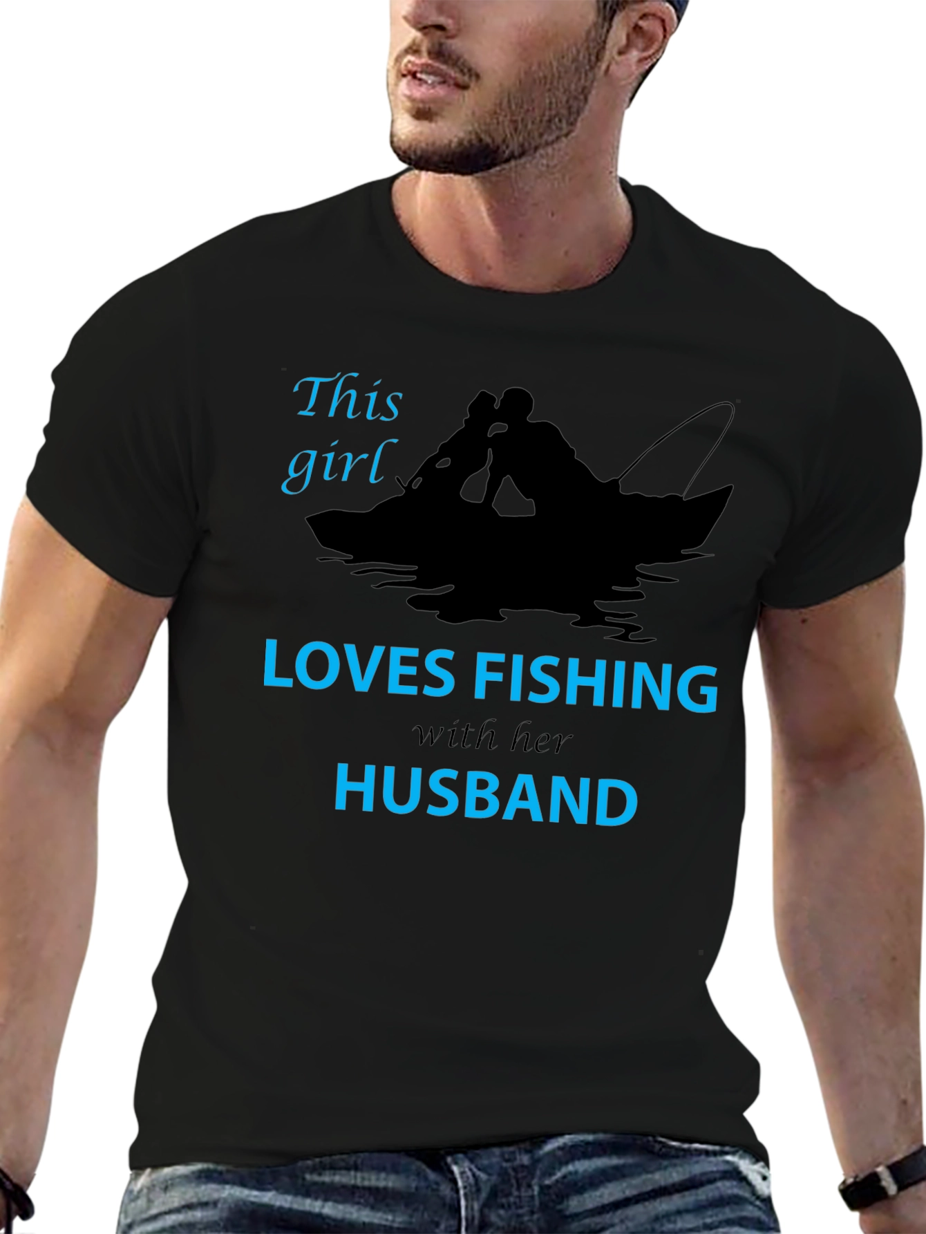 This Girl Loves Fishing with Her Husband T-Shirt