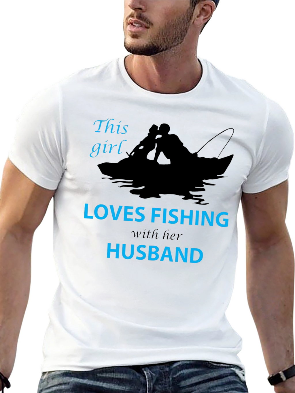 This Girl Loves Fishing with Her Husband T-Shirt