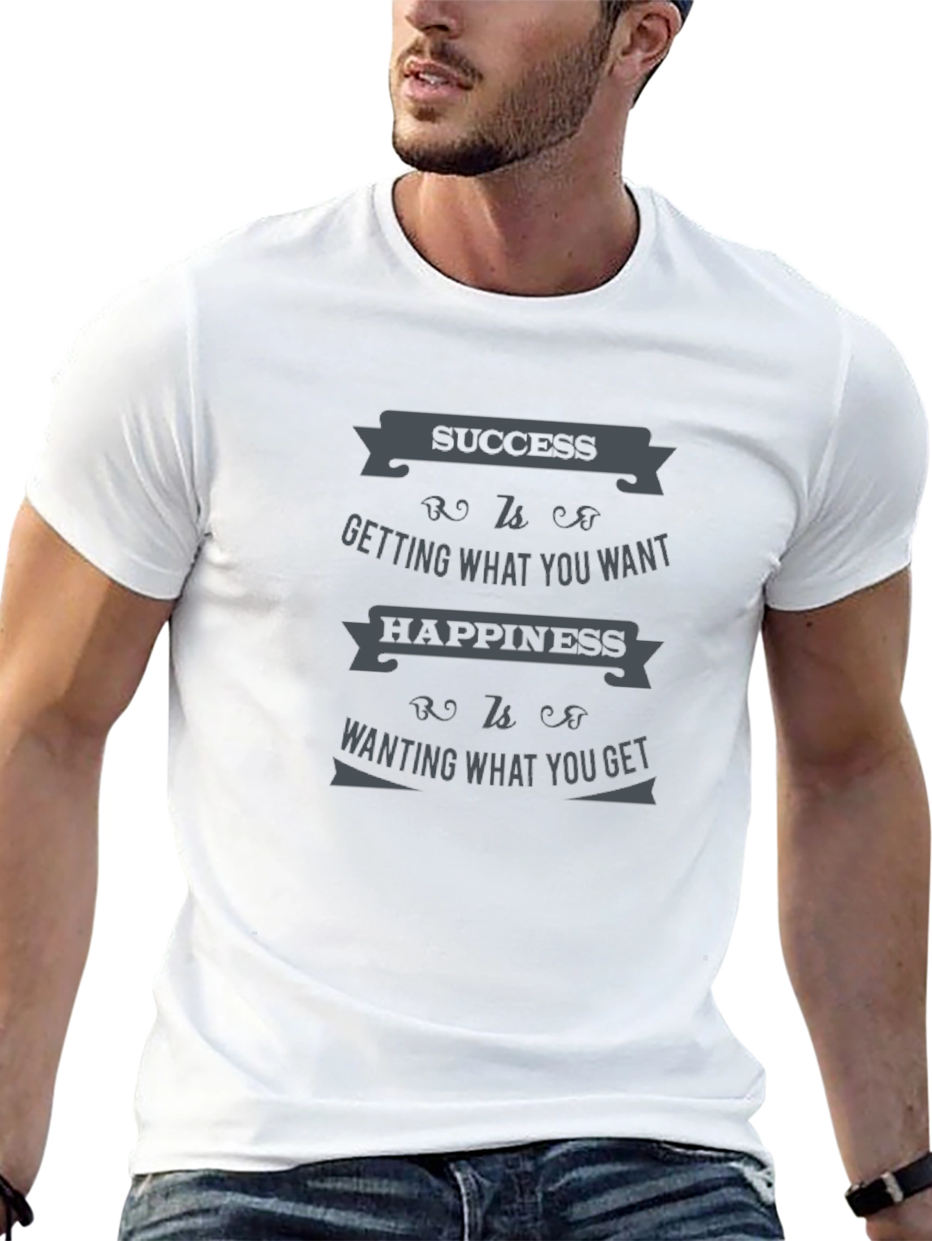 Success & Happiness Quote Graphic T-Shirt