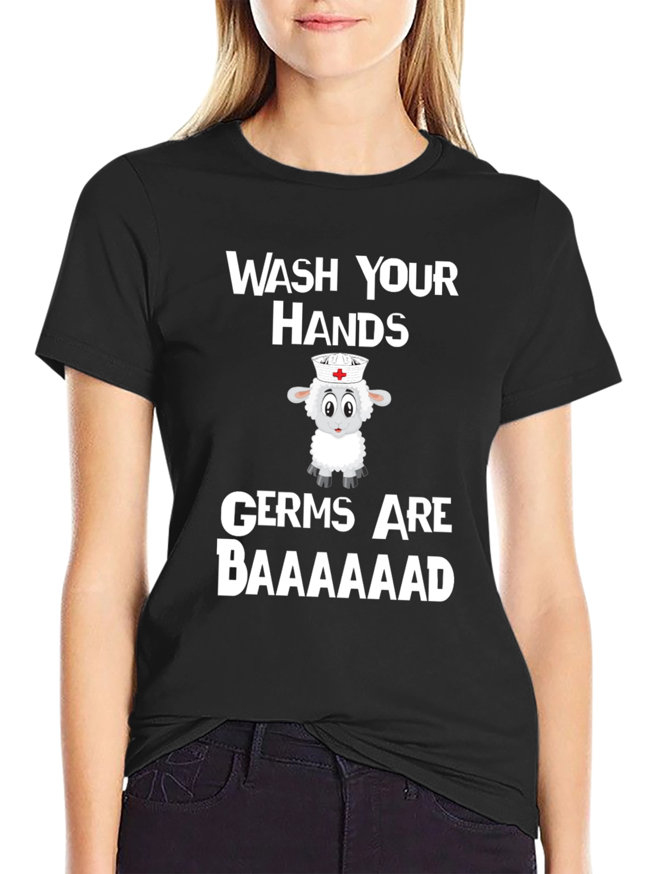 Wash Your Hands! Funny Sheep T-Shirt