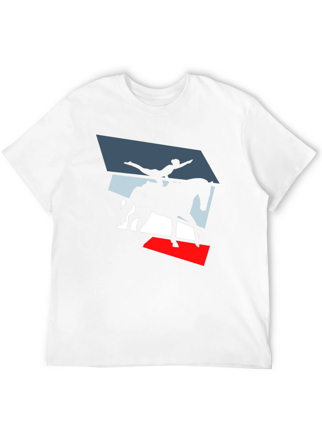 Vaulting Horse Graphic Tee - Black Cotton Blend