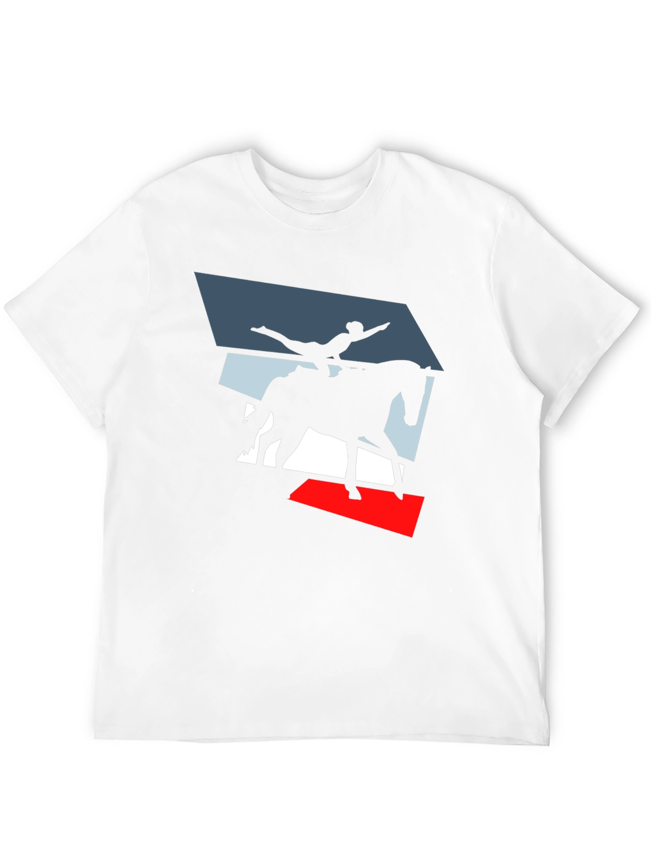 Vaulting Horse Graphic Tee - Black Cotton Blend