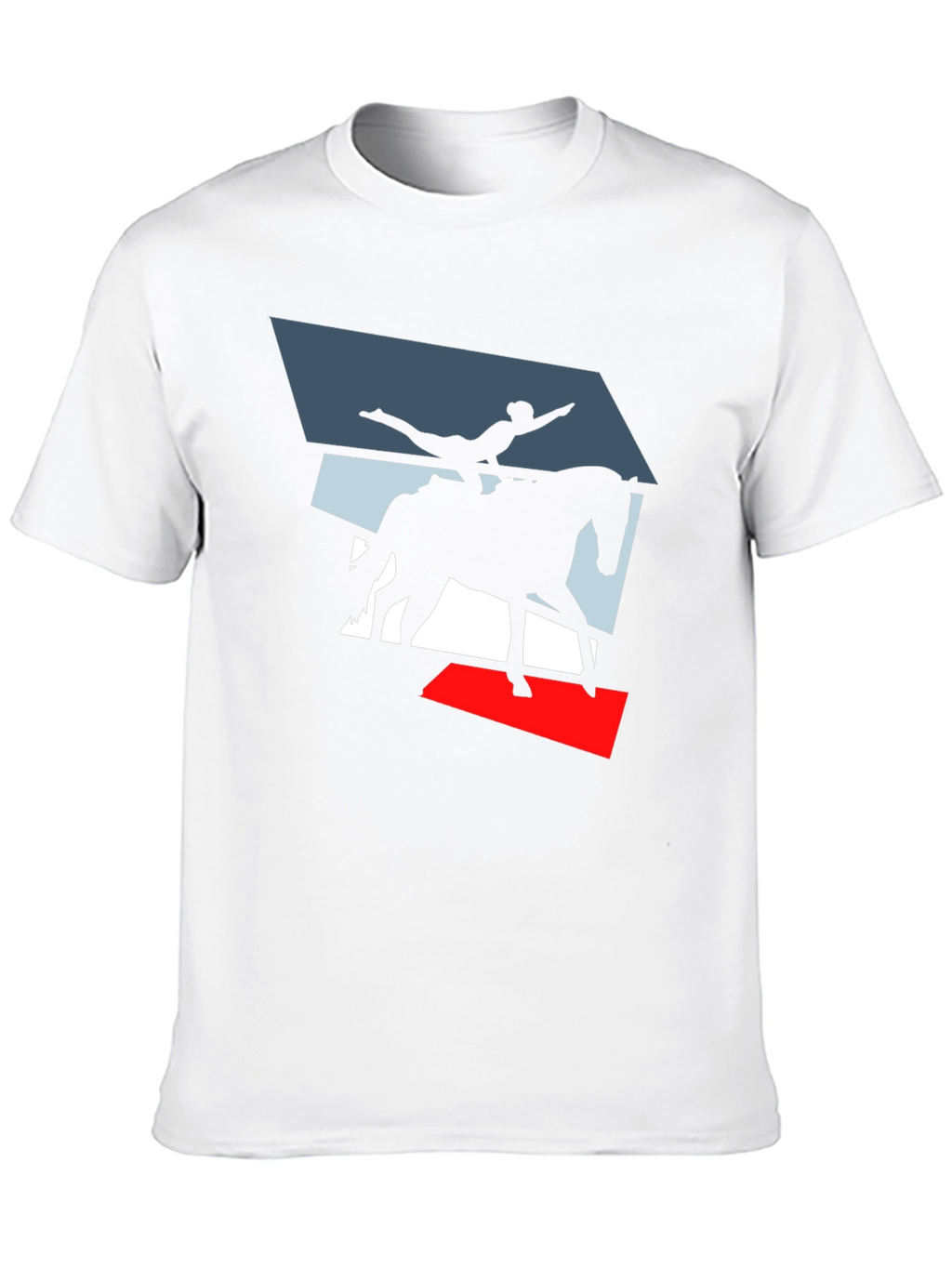Vaulting Horse Graphic Tee - Black Cotton Blend