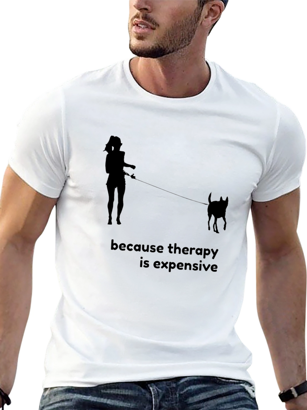 Therapy is Expensive T-Shirt - Dog Lover Tee