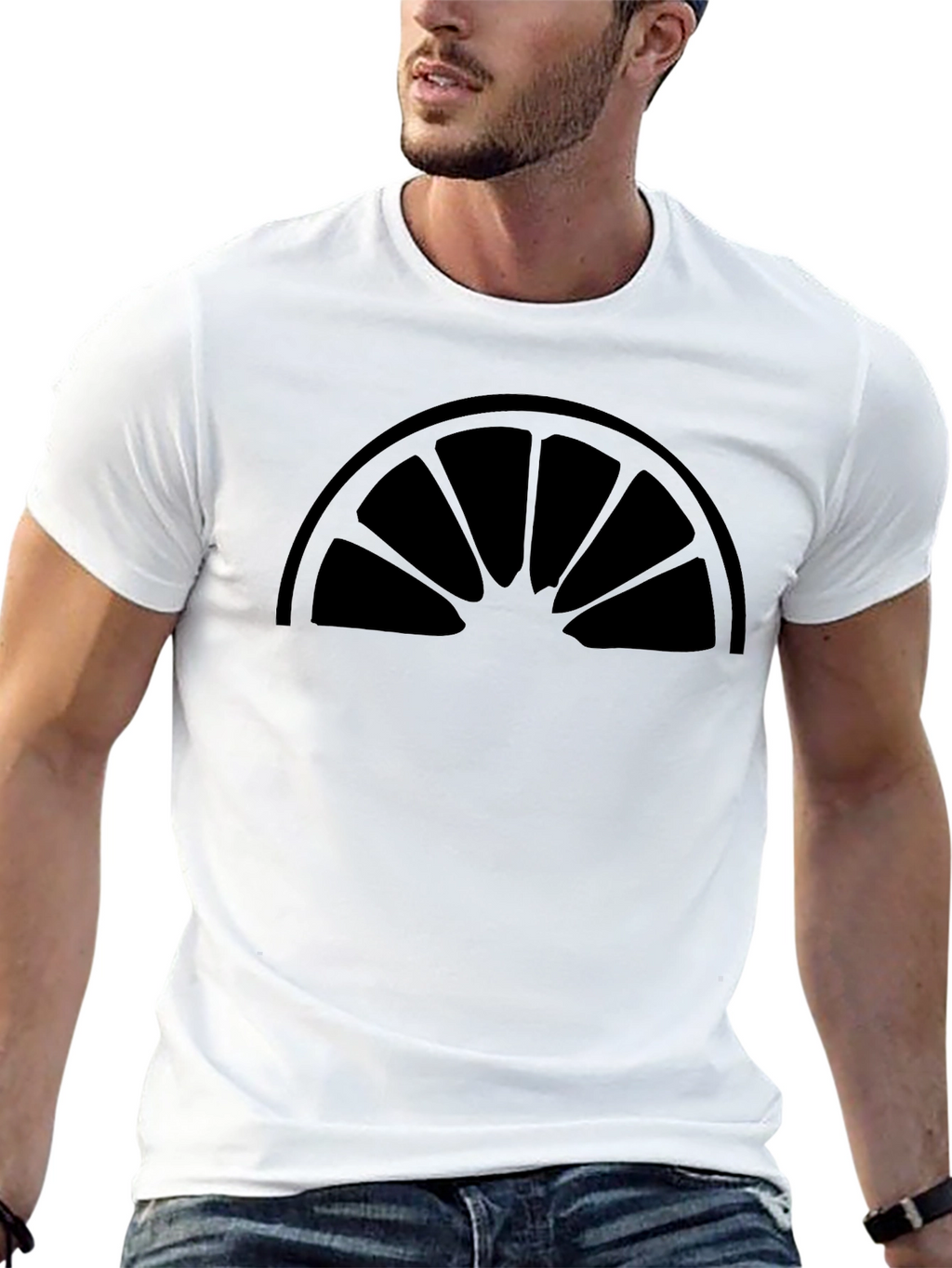 Citrus Slice Graphic Tee - Black
