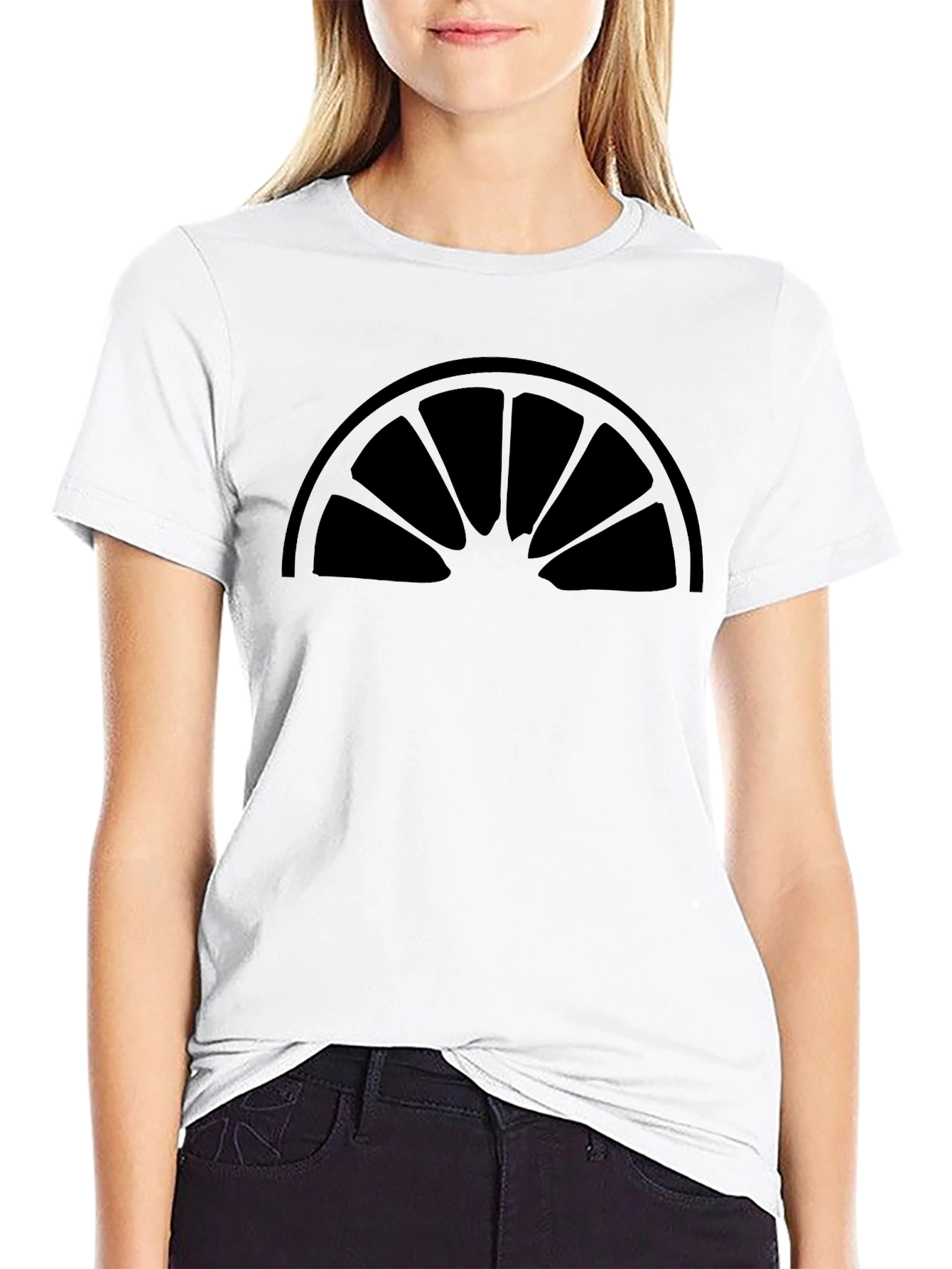 Citrus Slice Graphic Tee - Black