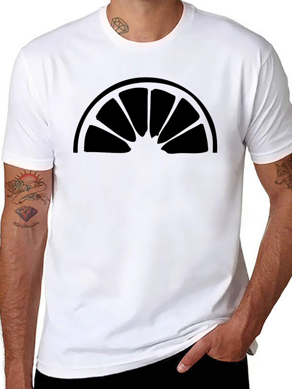 Citrus Slice Graphic Tee - Black