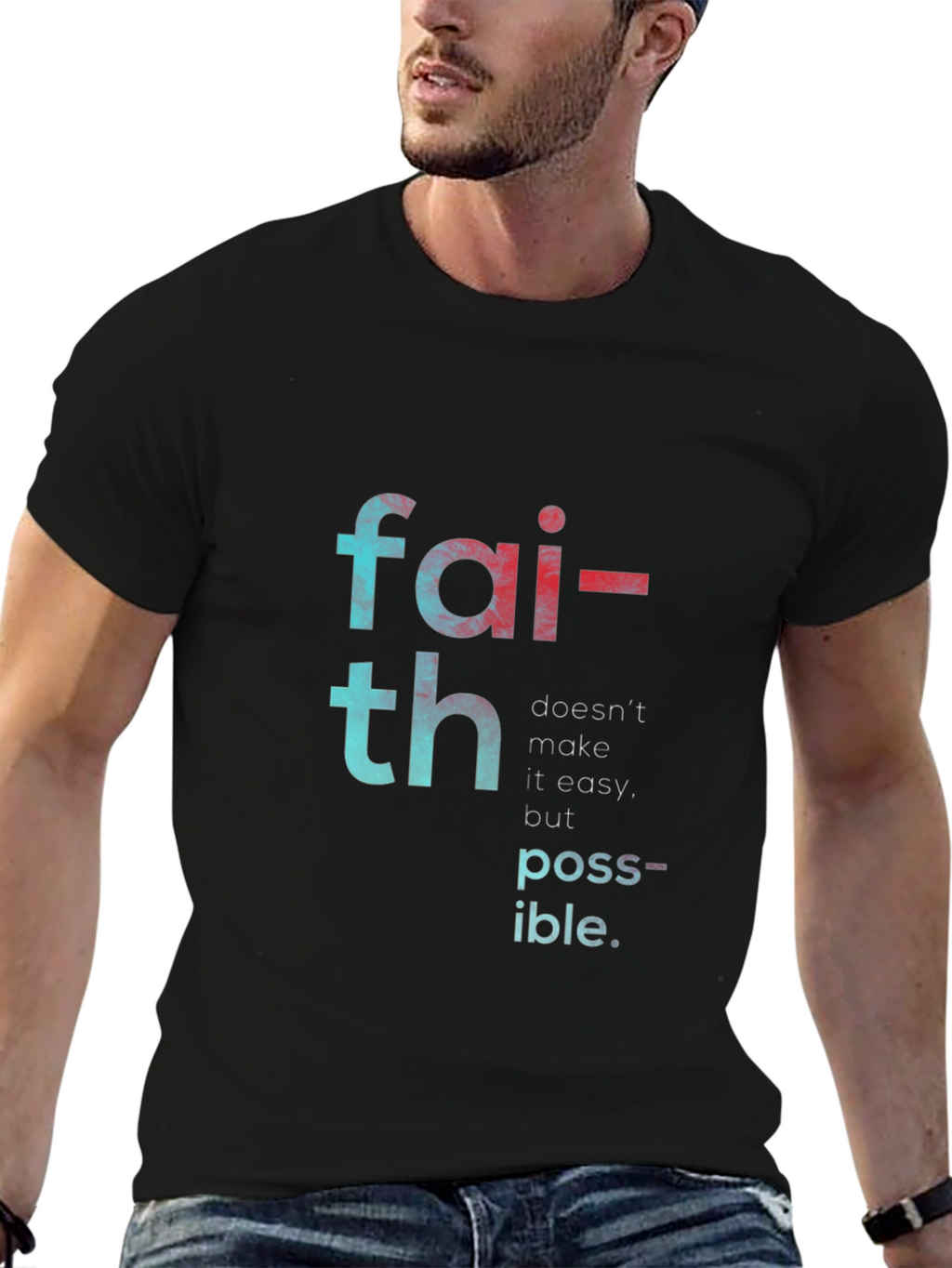 Faith Makes Possible T-Shirt - Black