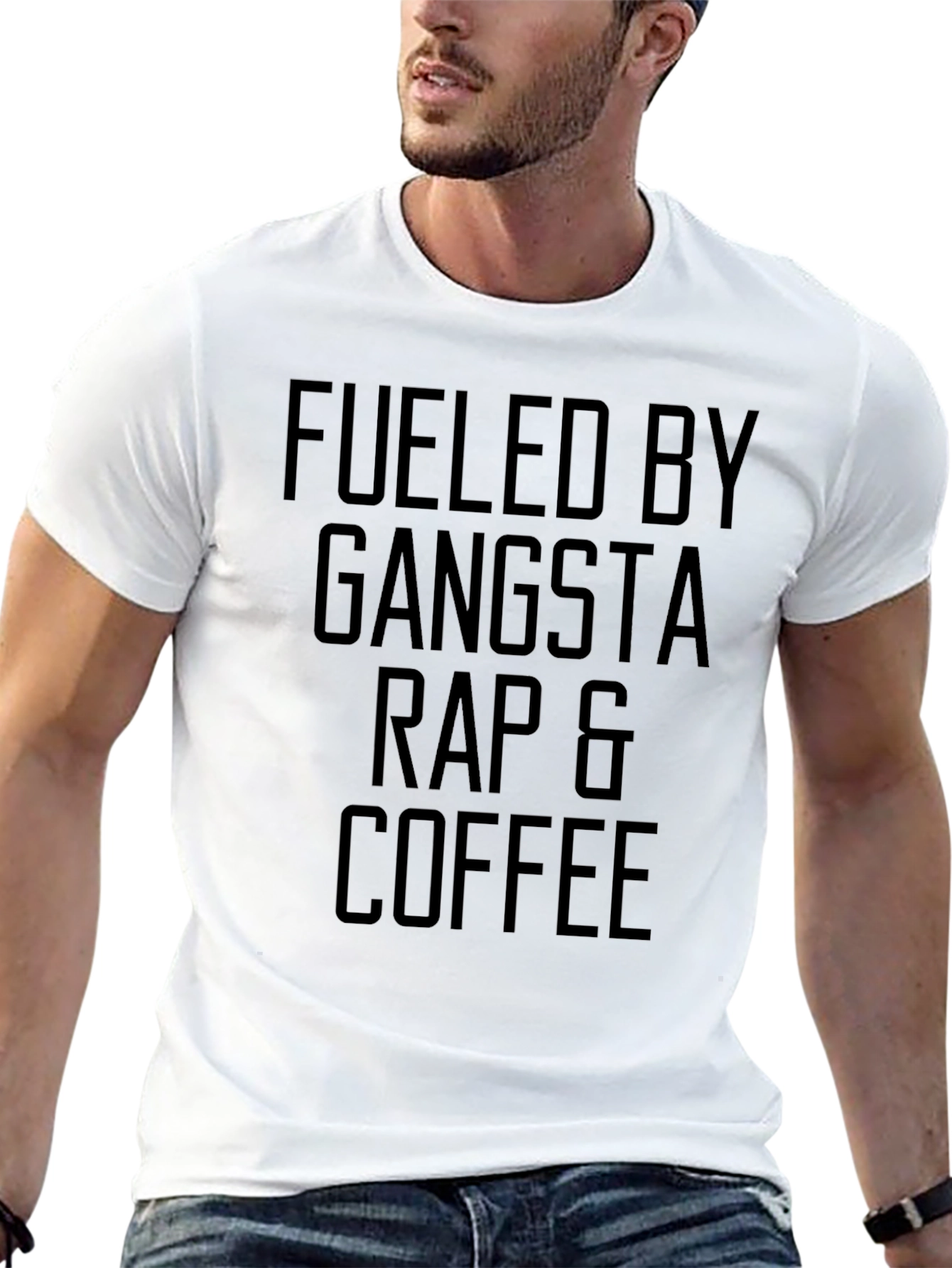 Fueled by Gangsta Rap & Coffee Black T-Shirt