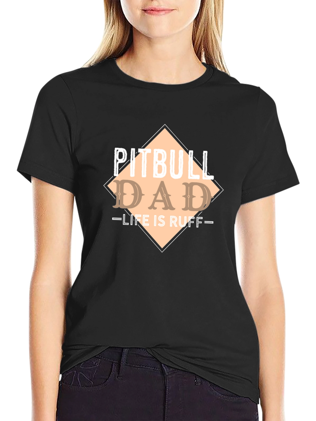 Pitbull Dad - Life Is Ruff T-Shirt