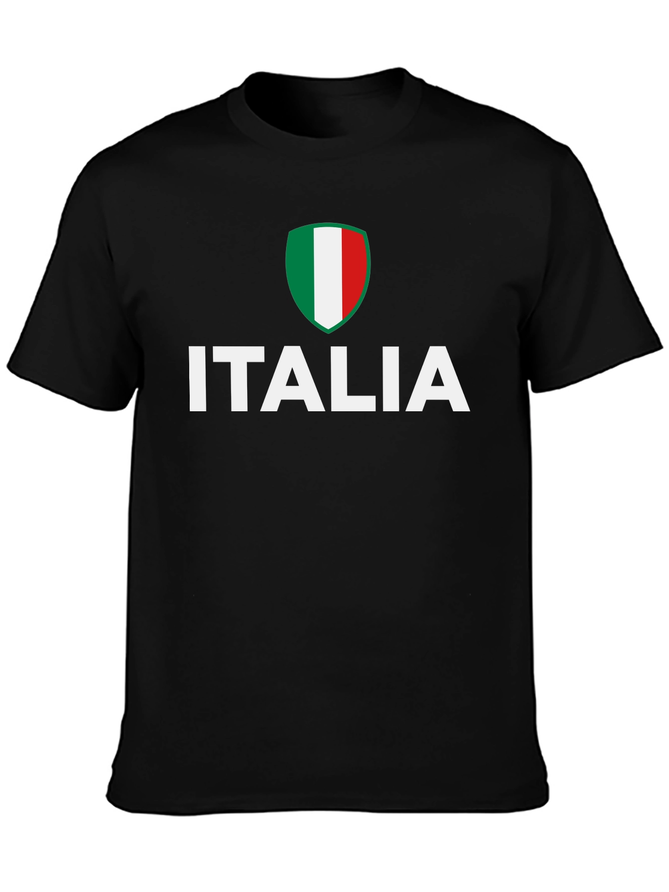 Italia Flag Graphic Tee - Black