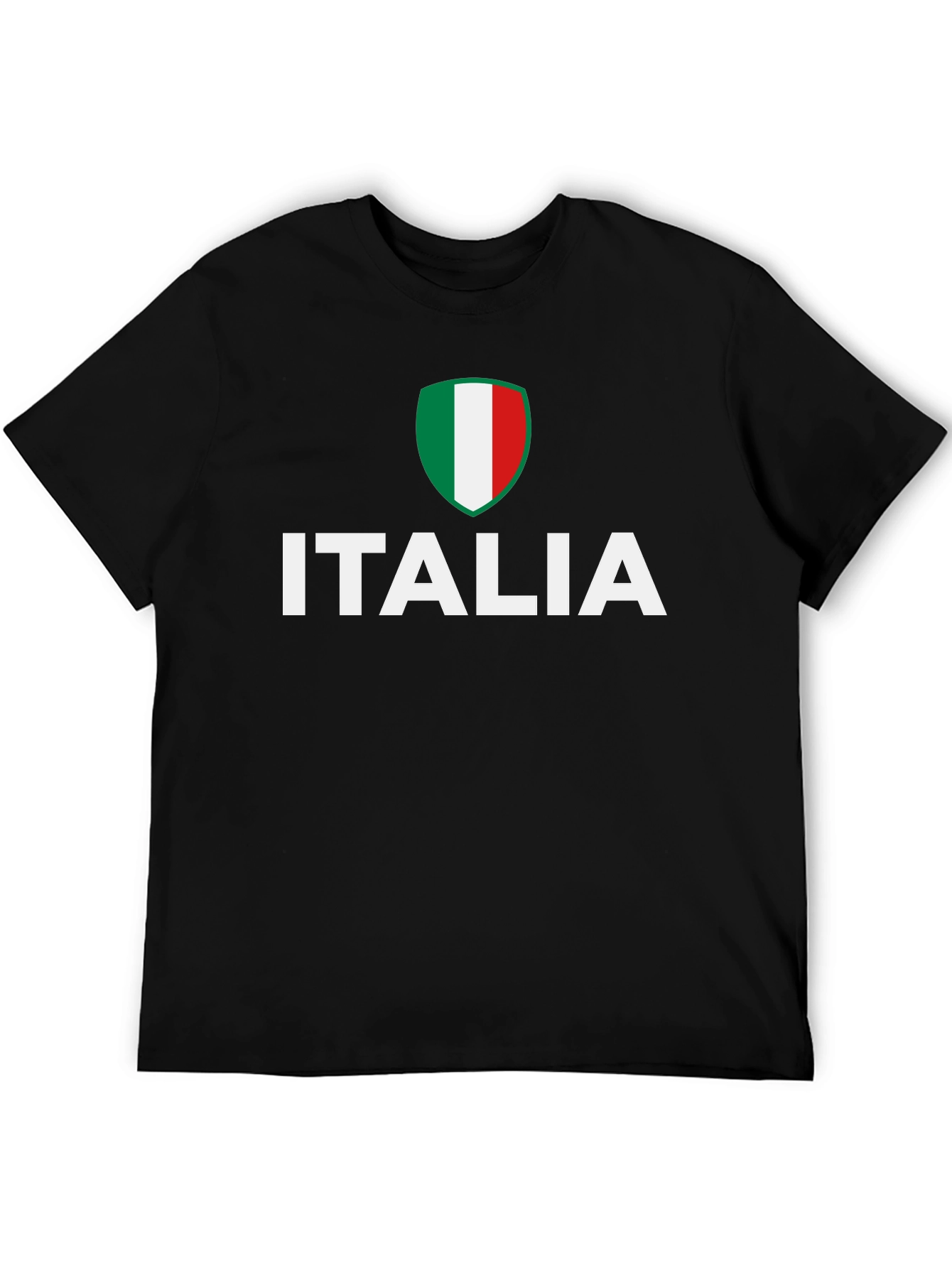 Italia Flag Graphic Tee - Black