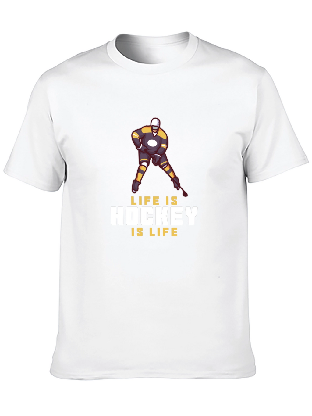 Life is Hockey T-Shirt - Black Cotton Blend