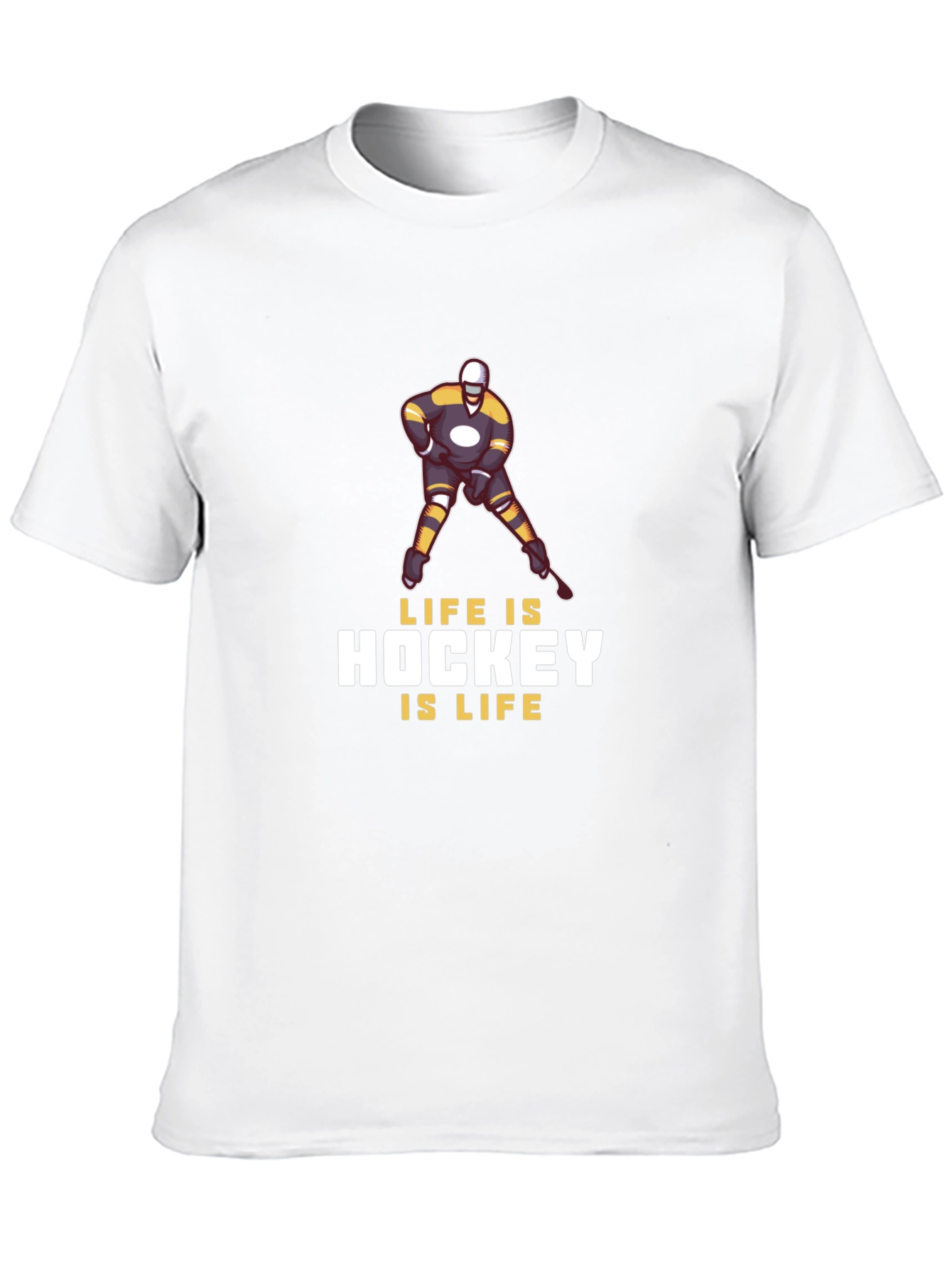 Life is Hockey T-Shirt - Black Cotton Blend