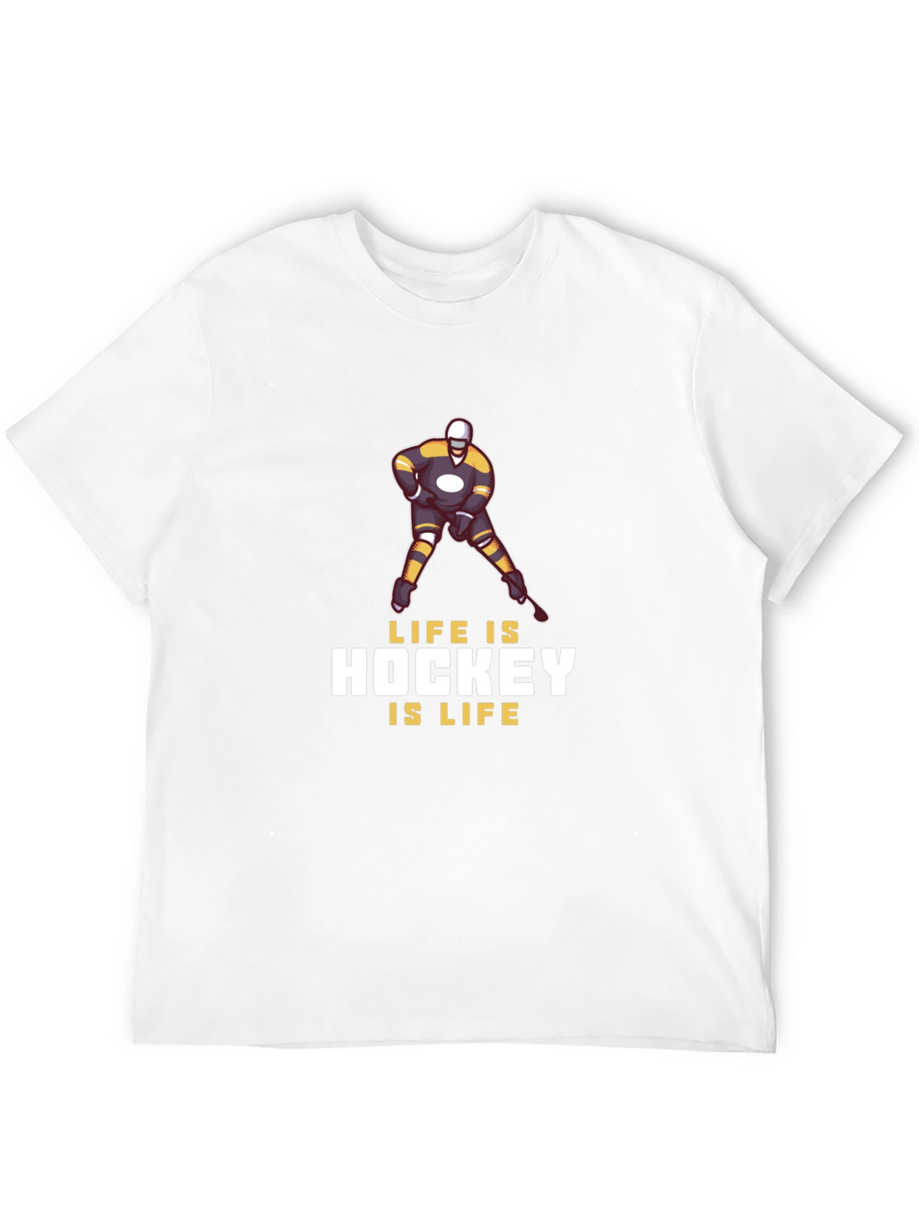 Life is Hockey T-Shirt - Black Cotton Blend
