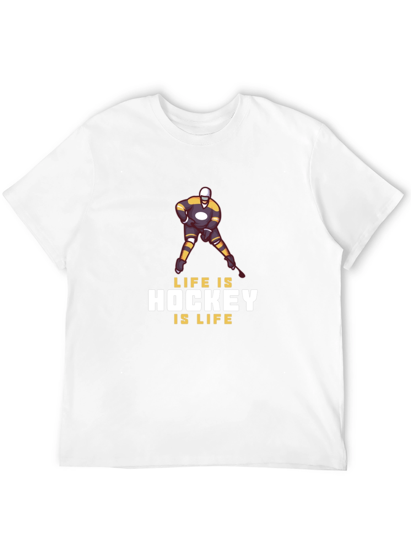 Life is Hockey T-Shirt - Black Cotton Blend