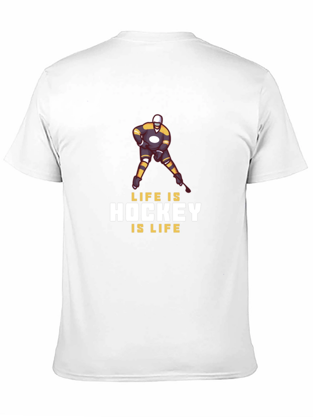 Life is Hockey T-Shirt - Black Cotton Blend