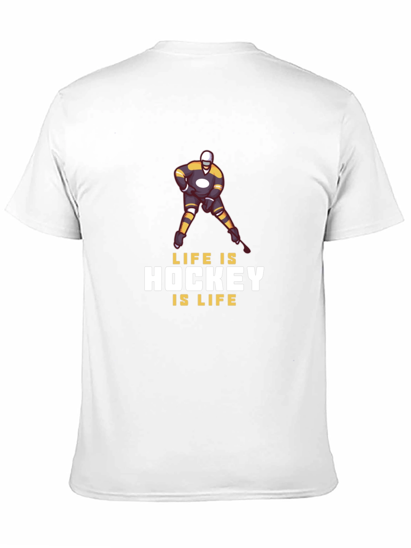 Life is Hockey T-Shirt - Black Cotton Blend