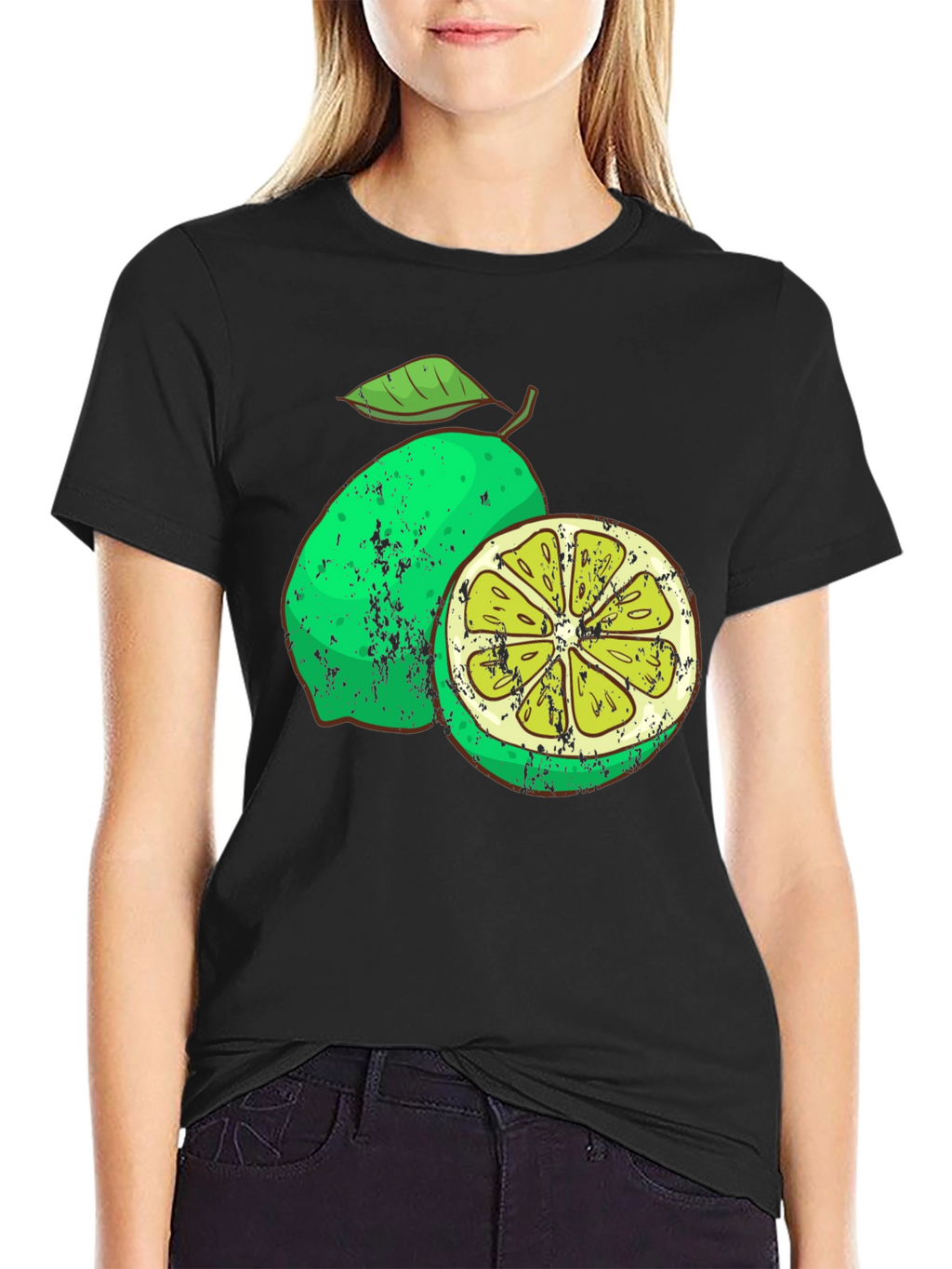 Lime Graphic Print Mens T-Shirt