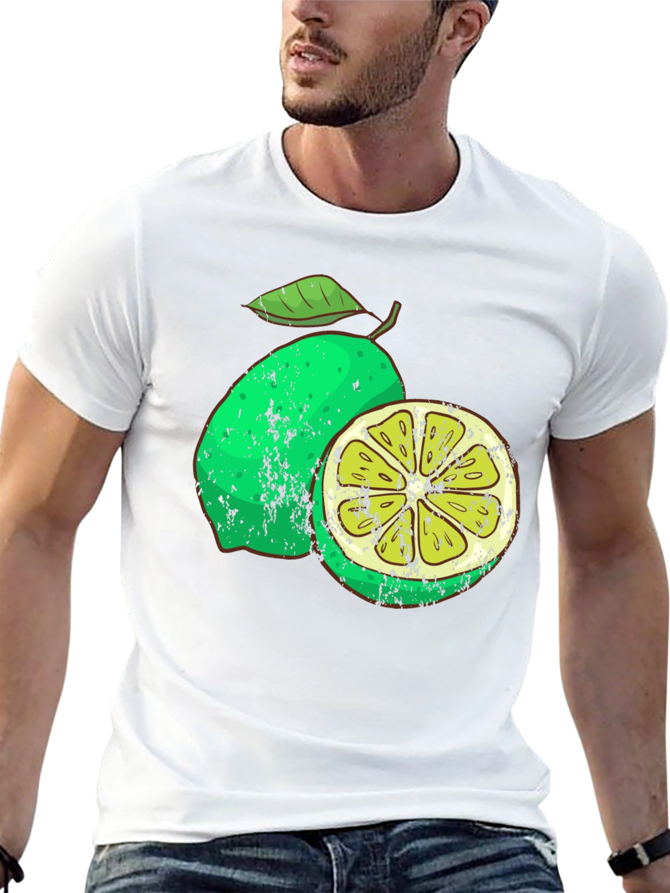 Lime Graphic Print Mens T-Shirt