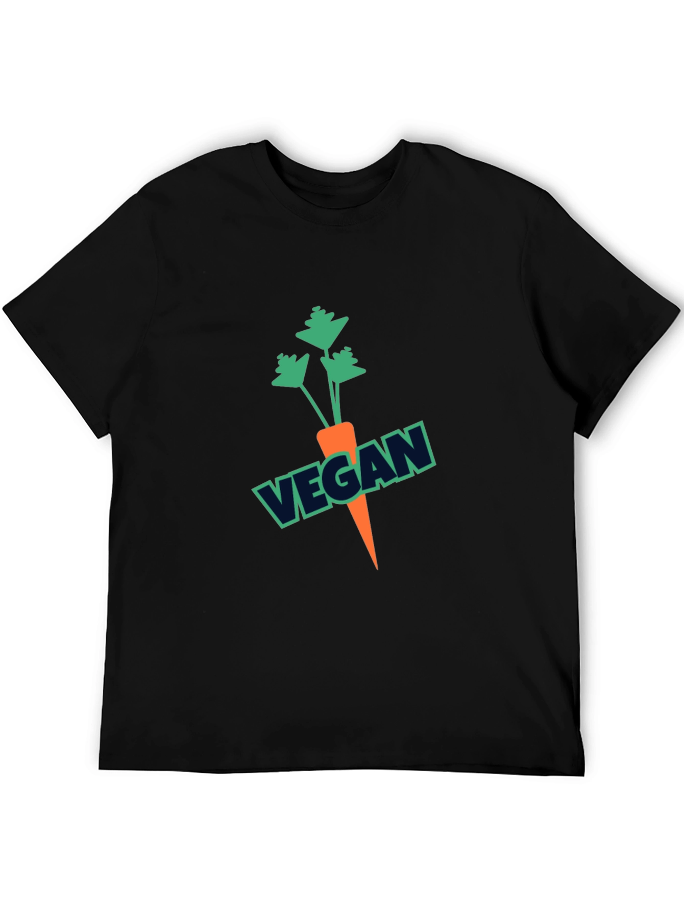 Vegan Carrot Graphic Tee - Black Unisex T-Shirt